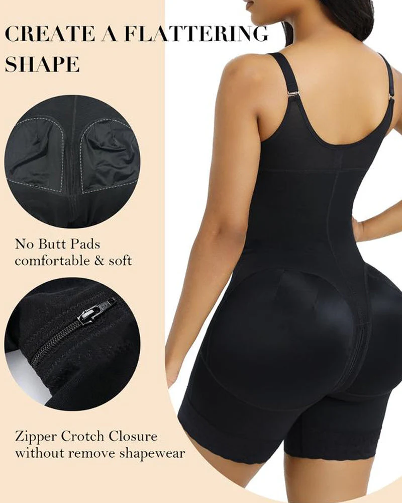 Women’s Tummy Control Butt Lifter Shapewear with Zipper Crotch