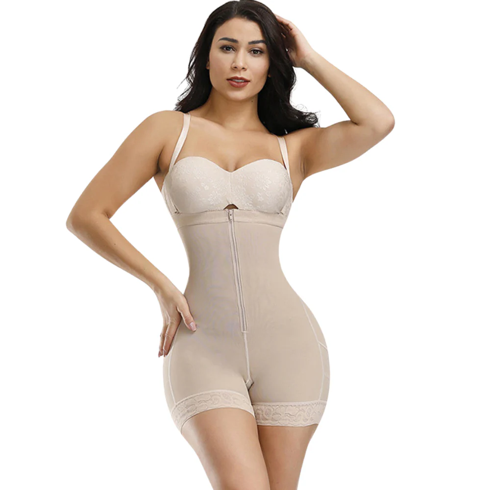 Women's Front Zip High-Waist Sculpting Bodysuit