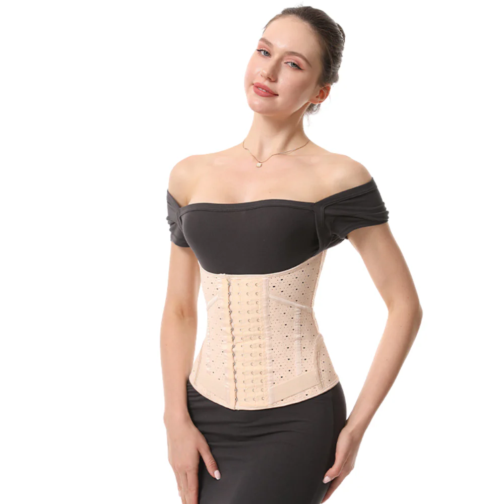 Women's Latex Waist Trainer Corset with Hook Closure