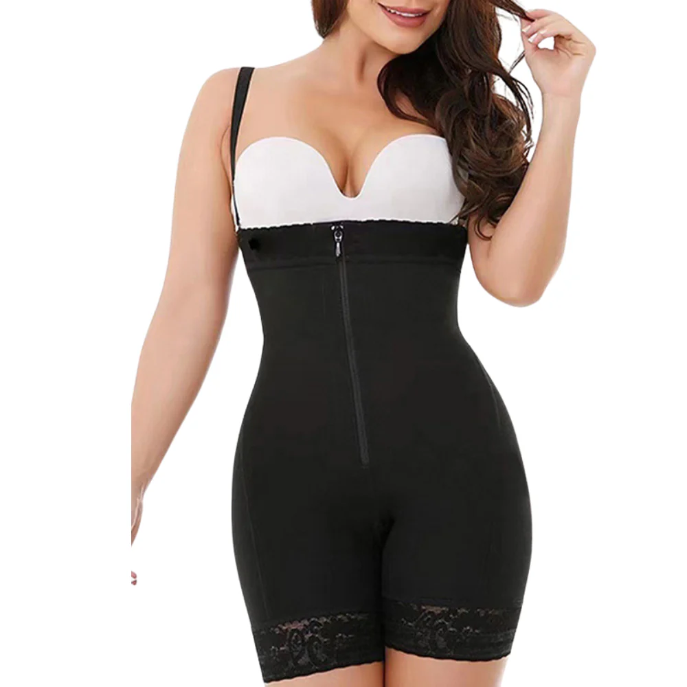 Women's High Waist Shaping Bodysuit with Zipper