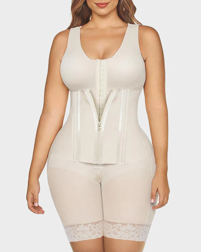 Women’s Colombian Faja Double Tummy Control Full Body Shapewear