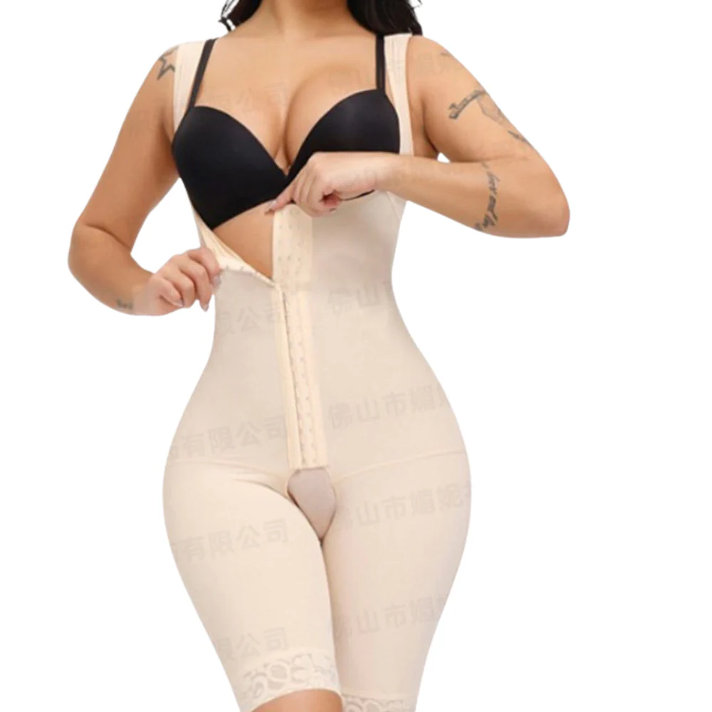 Women's High Waist Tummy Control Shapewear Bodysuit with Hook Closure