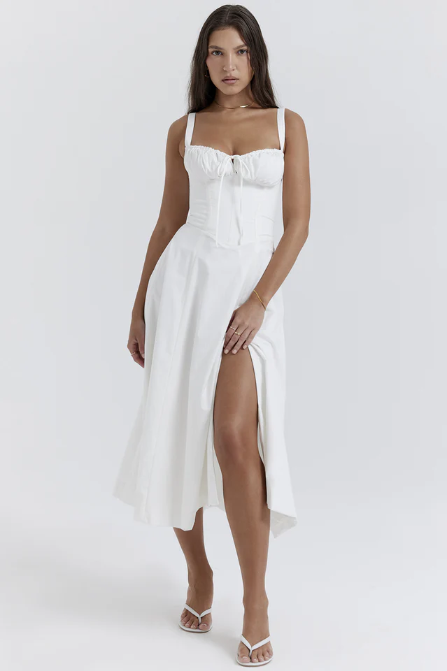 Women's Carmen White Bustier Sundress