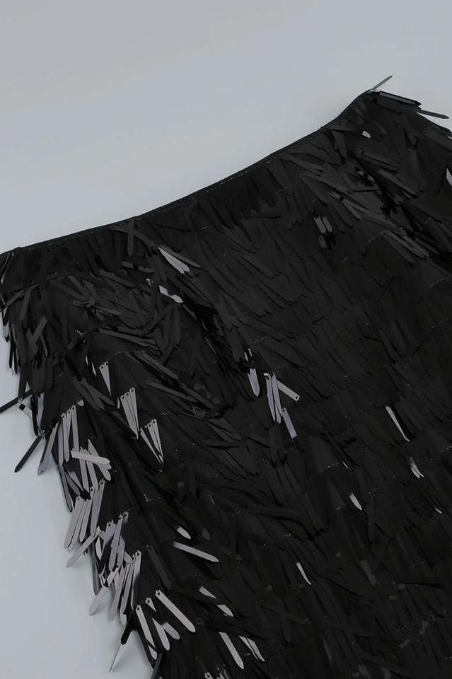 Women's Aleyna Feather Top + Sequin Skirt Set