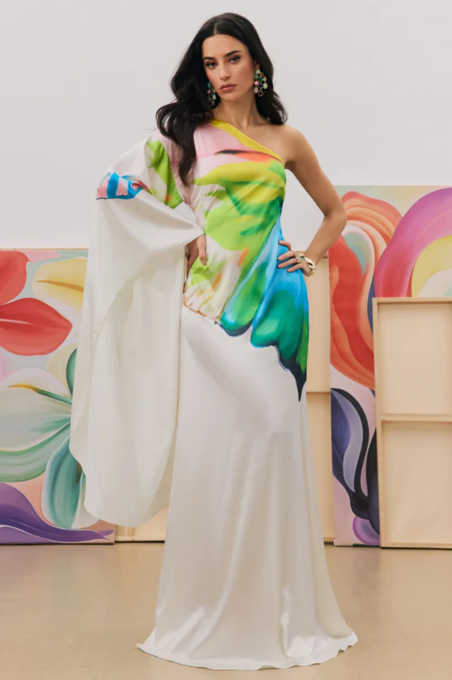 Women's Bernice Printed Single Sleeve Maxi Dress