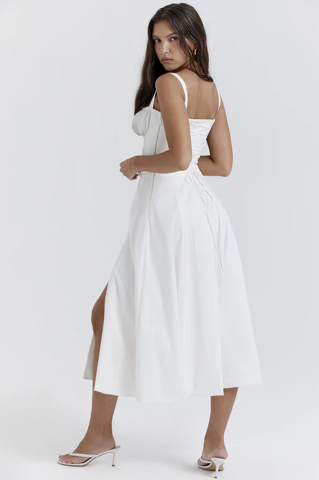Women's Carmen White Bustier Sundress