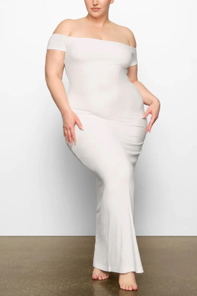 Women's SKIMS Soft Lounge Off-Shoulder Slip Dress