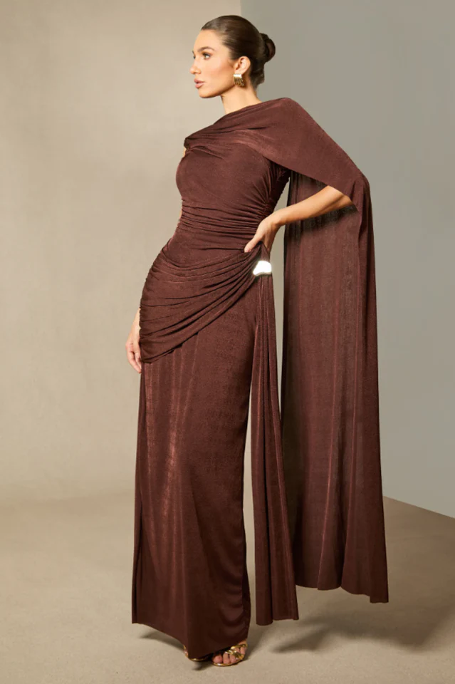 Women's Aubrie Draped Cape Maxi Dress