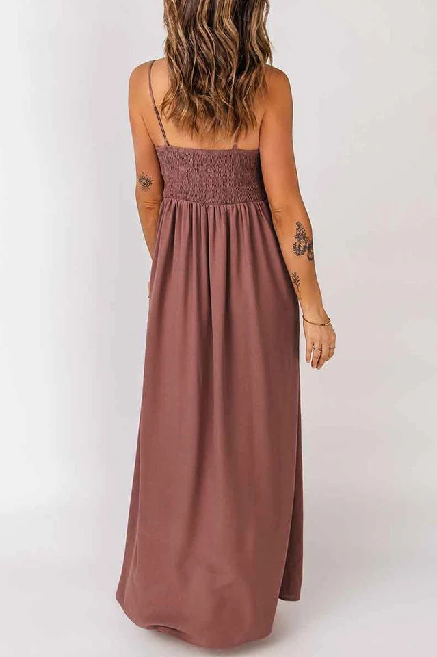 Women's Mauve Boho Maxi Dress
