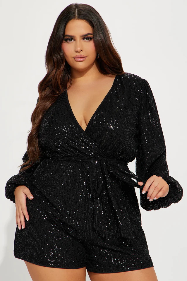 Women's Take Me Dancing Sequin Romper