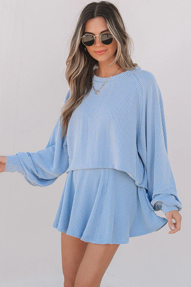 Women's Casual Knit Skirt Set