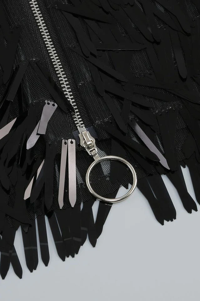 Women's Aleyna Feather Top + Sequin Skirt Set