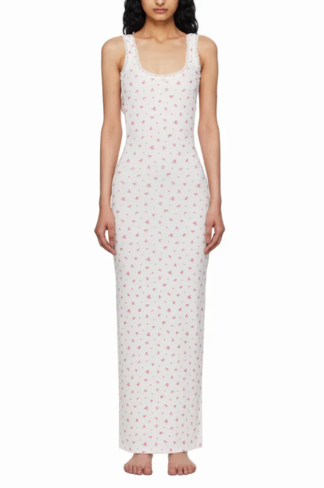 Women's Soft Lounge Lace Scoop Neck Dress