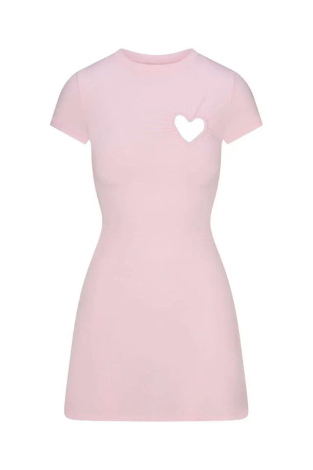 Women's SKIMS Cotton Jersey Heart Mini Dress