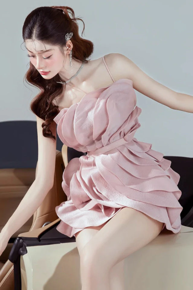 Women's Anna Spaghetti Ruffle Dress