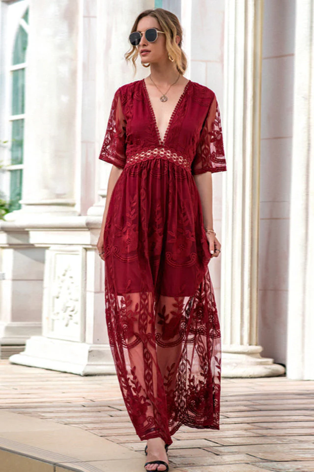 Women's Boho Beach Cover Up Dress