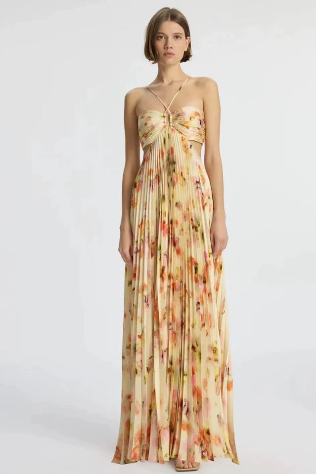 Women's Moira Floral Cut-out Halter Maxi Dress