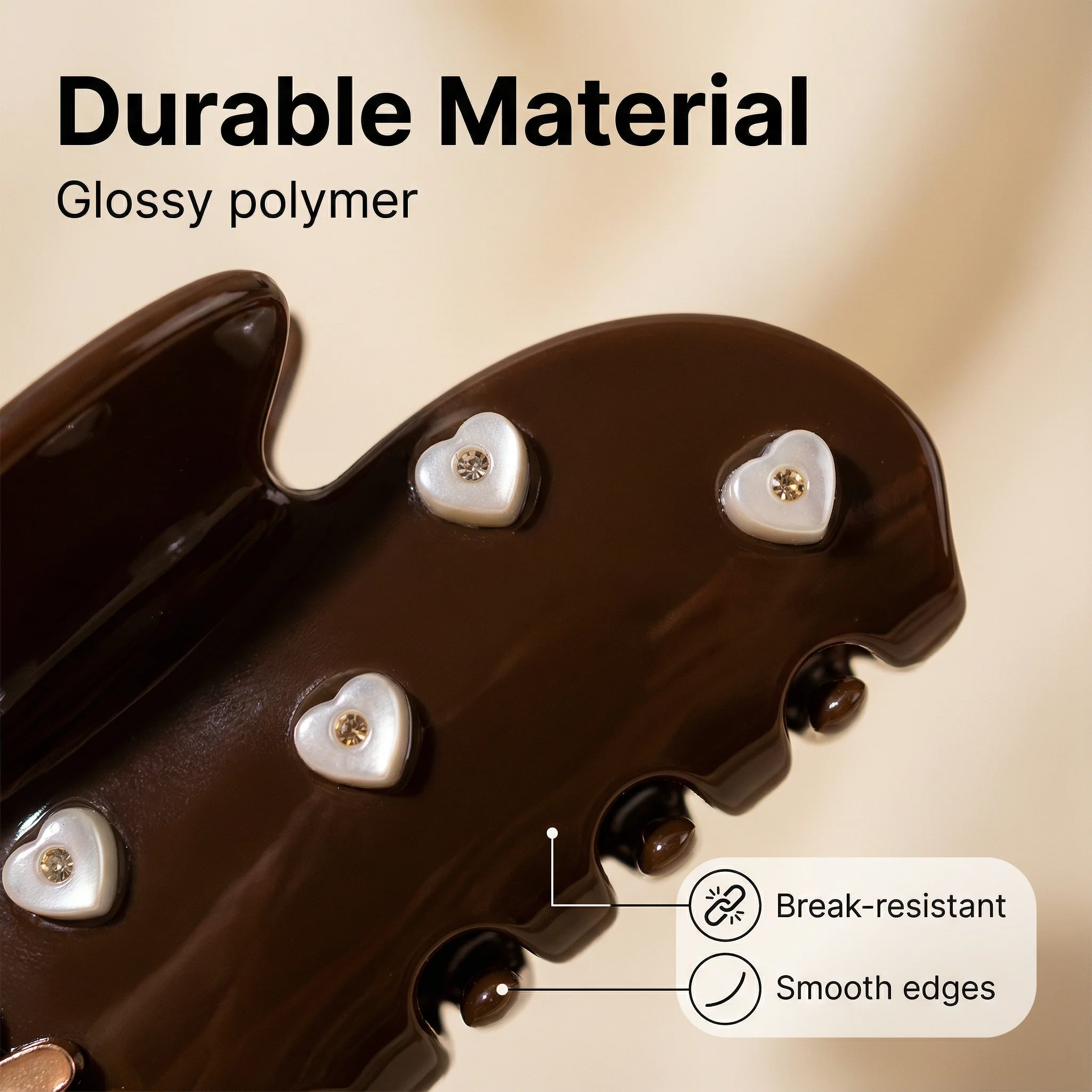 Women's Sweetheart Hair Claw Clip in Toasted Teddy