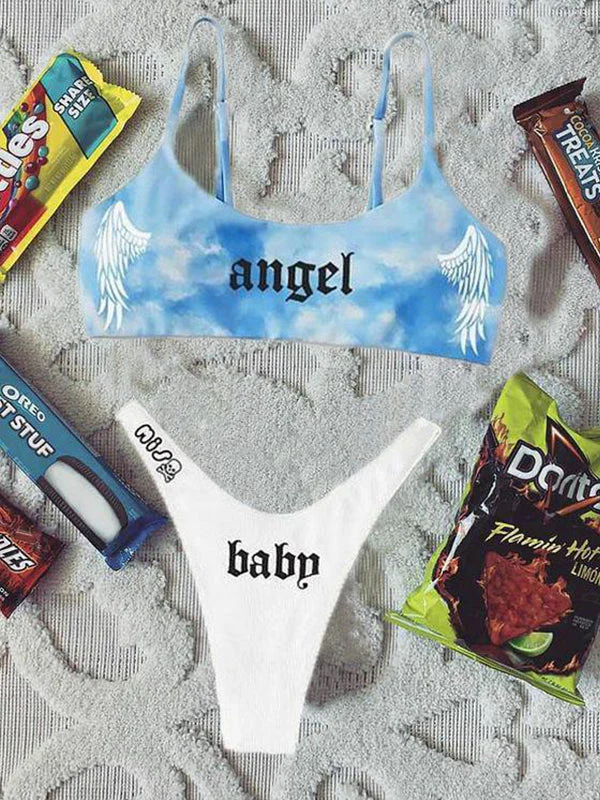 Women's Tie-Dye Angel Baby Bikini Set