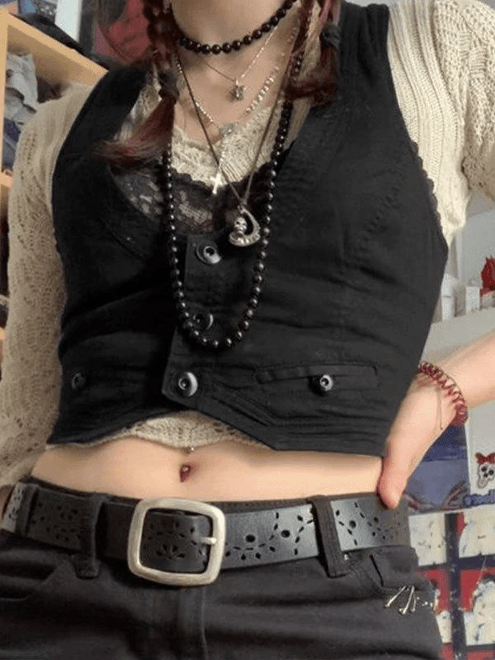 Women's Button Front Corset Top