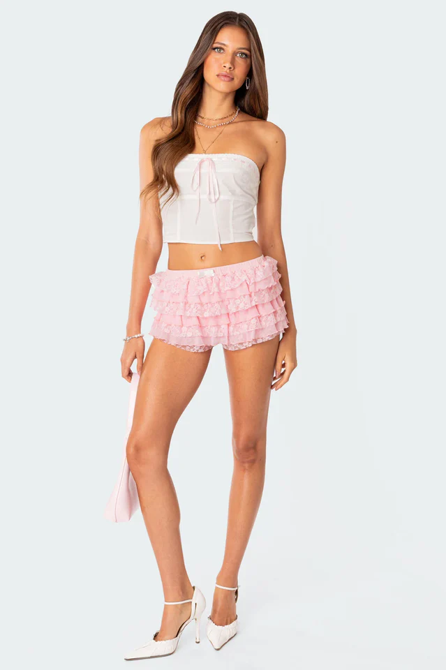Women's Unicorn Layered Ruffle Shorts