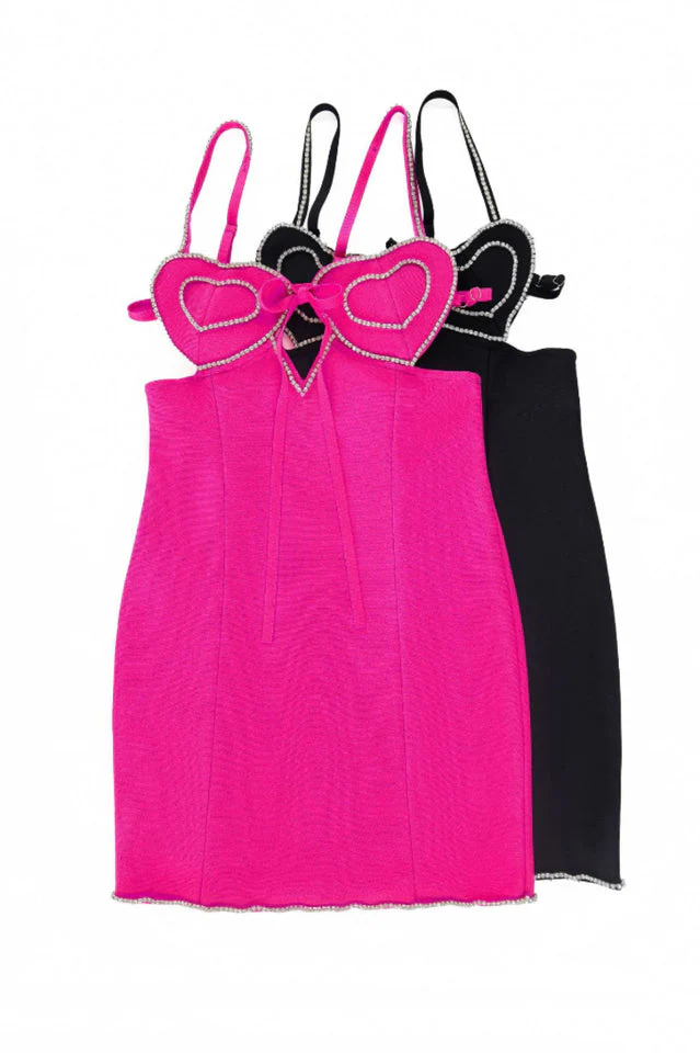 Women's Heart Embellished Mini Dress