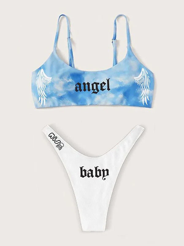 Women's Tie-Dye Angel Baby Bikini Set