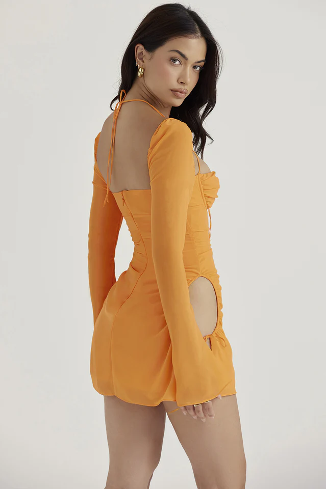 Women's Chiffon Halter Mini Dress