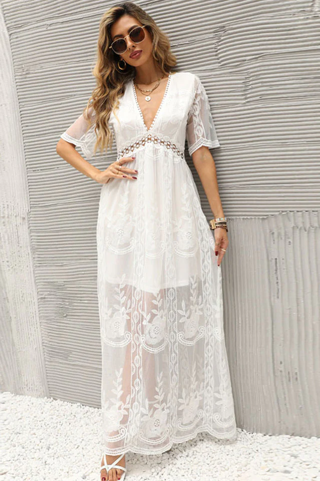 Women's Boho Beach Cover Up Dress