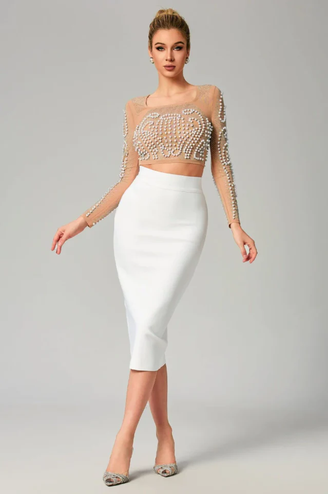 Women's Motina Pearl Mesh Bandage Set