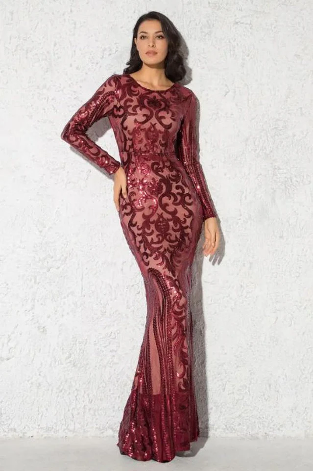 Women's Paisley Elegant Evening Dress