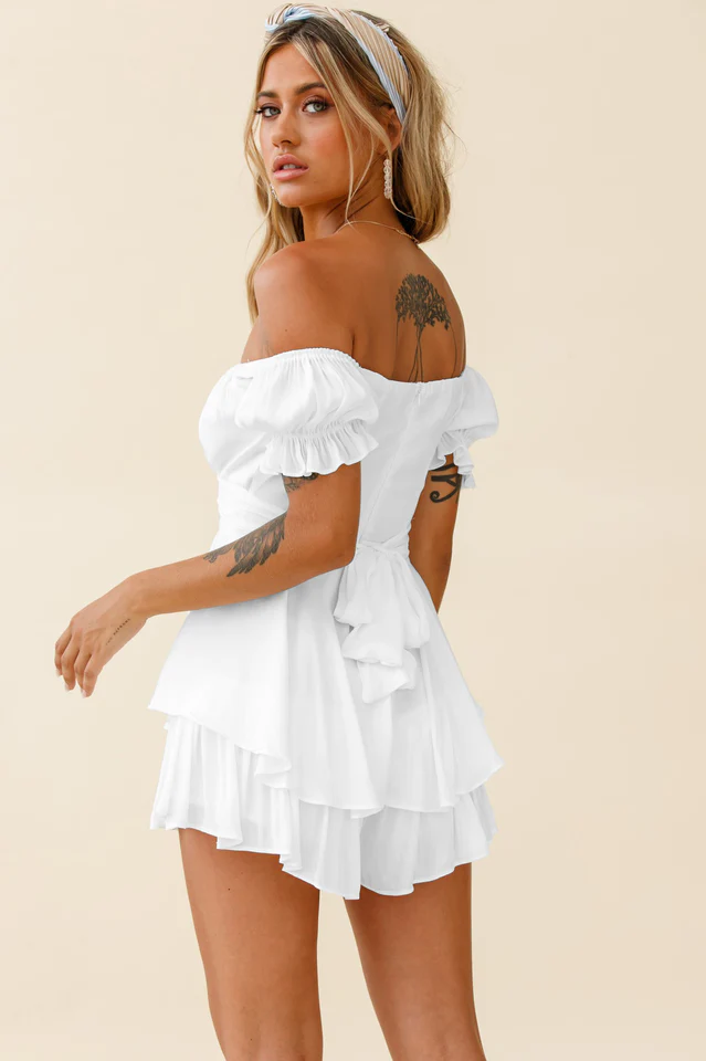 Women's Boho Off Shoulder Romper