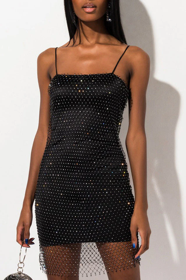 Women's Diamante Covered Mini Dress