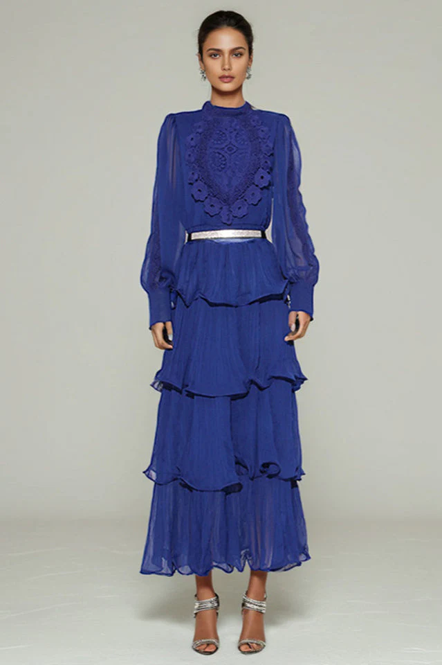 Women's Antheaa Chiffon A-Line Maxi Dress