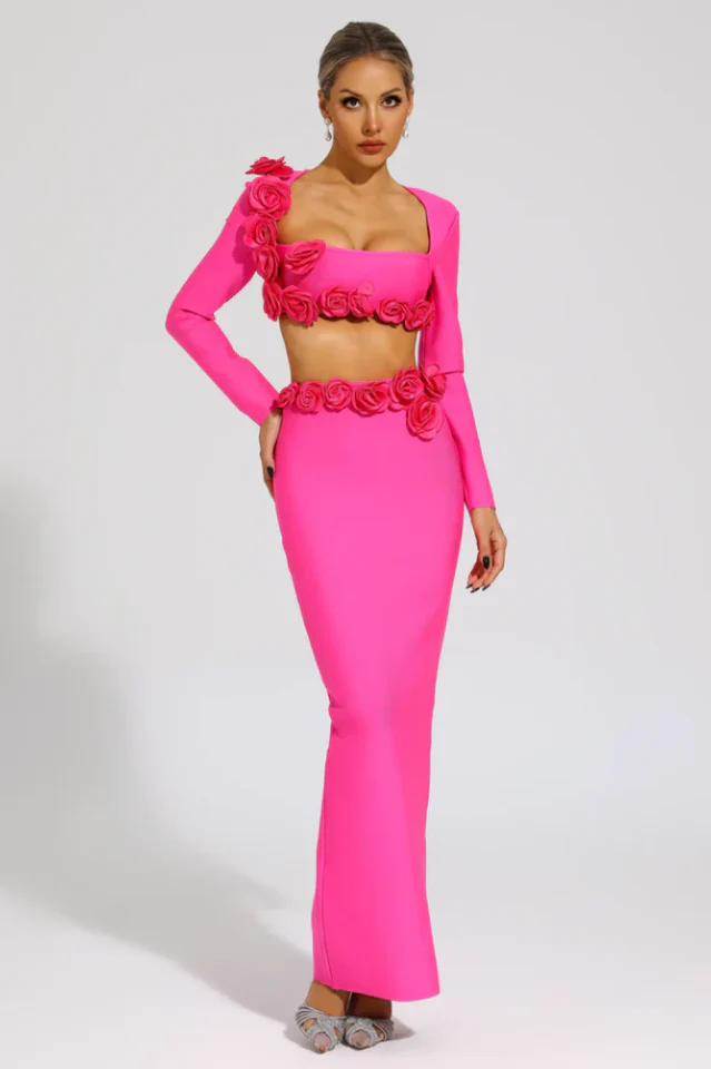 Women's Dellis Flower Bandage Skirt Set