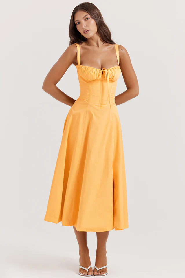 Women's Carmen Tangerine Bustier Sundress