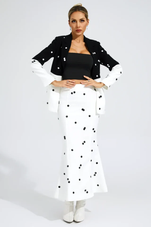 Women's Theobald Polka Dot Sequins Blazer Set