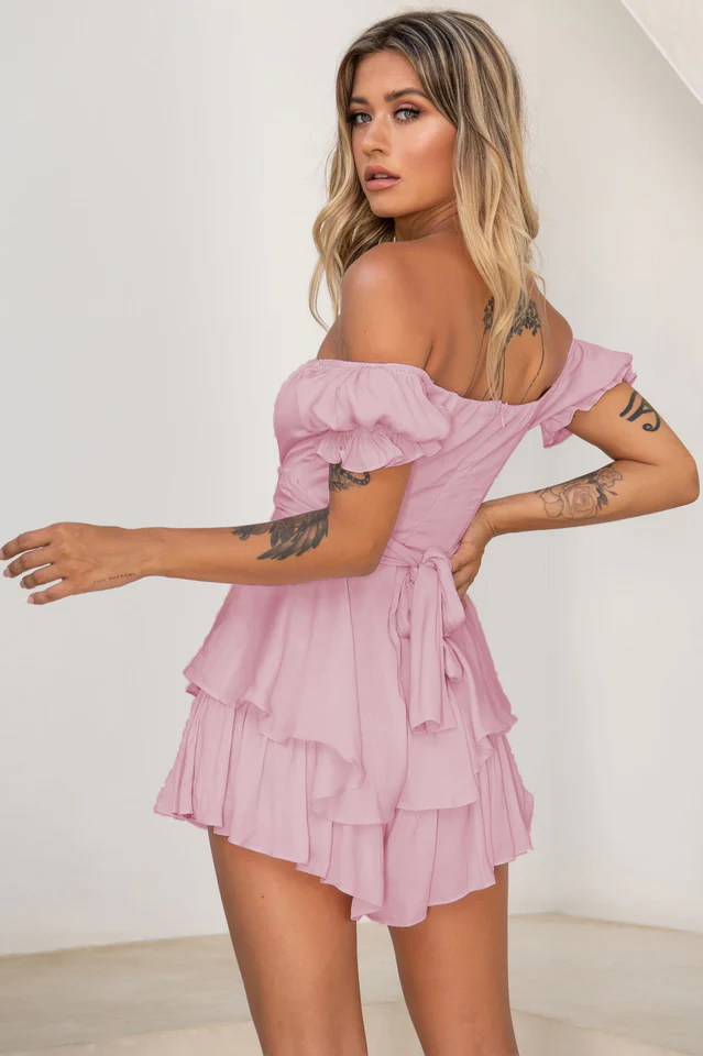Women's Boho Off Shoulder Romper