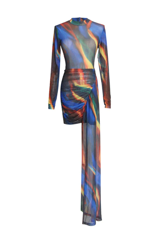 Women's Nasya Multi Color Pleat Dress
