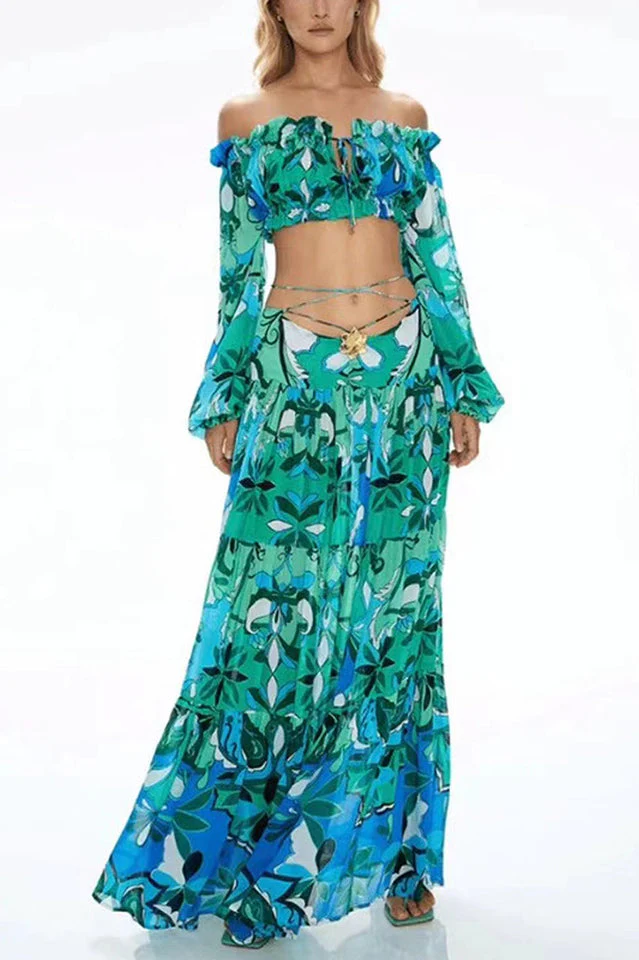 Women's Adelise Off Shoulder Floral Skirt Set