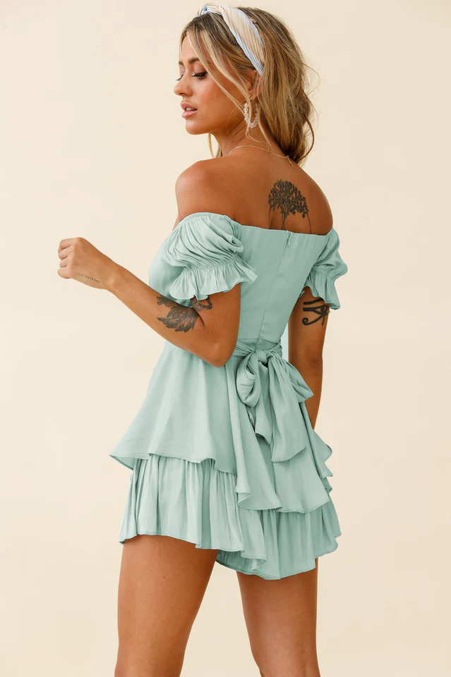 Women's Boho Off Shoulder Romper