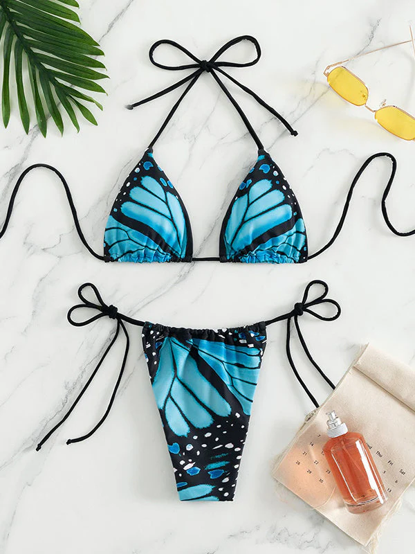 Women's Lace Up Butterfly Bikini Set