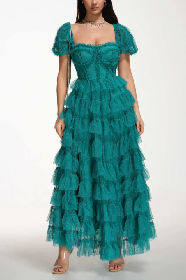 Women's Lisette Ruffle Off Shoulder Gown