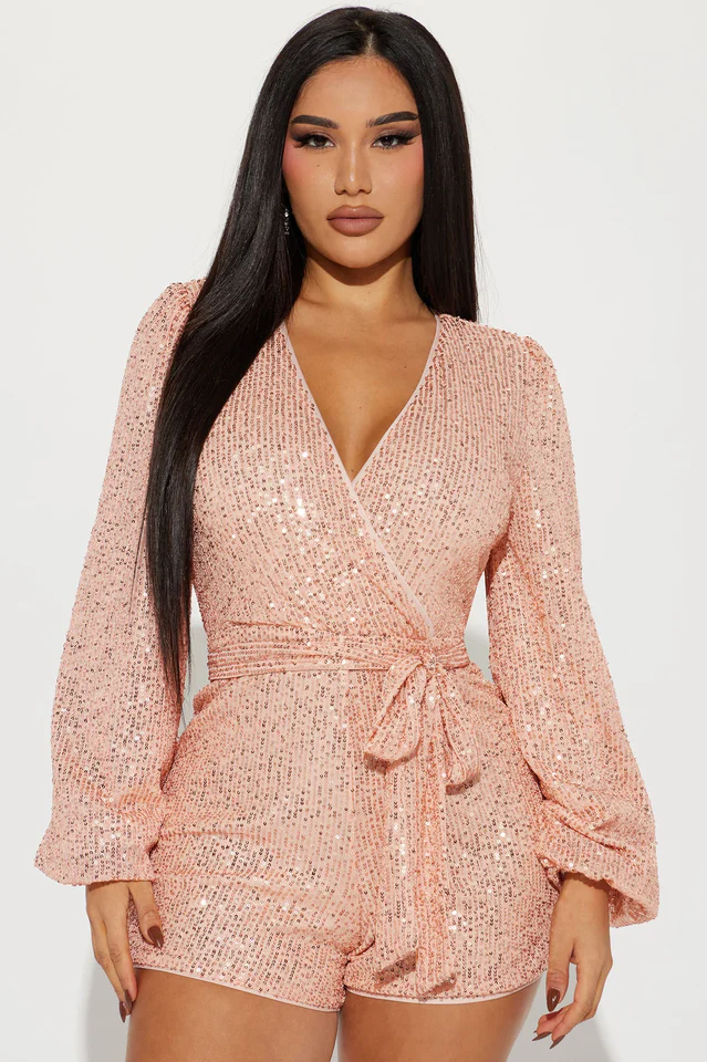 Women's Take Me Dancing Sequin Romper