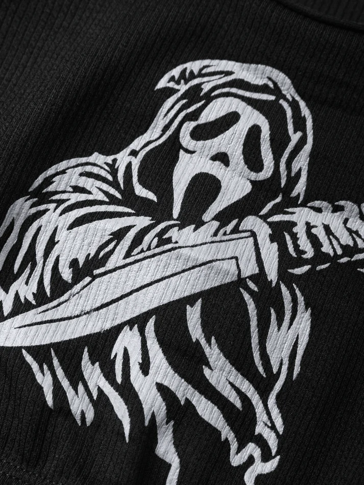 Women's Spooky Skull Print Bikini Set