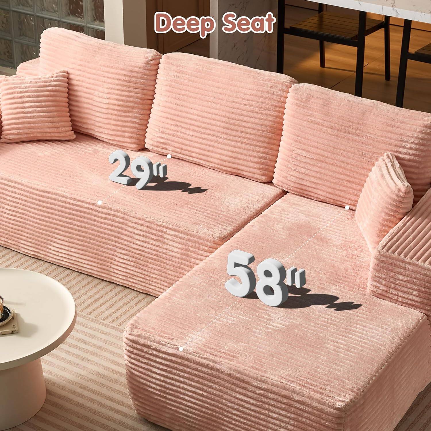 Sectional Cloud Couch for Living Room