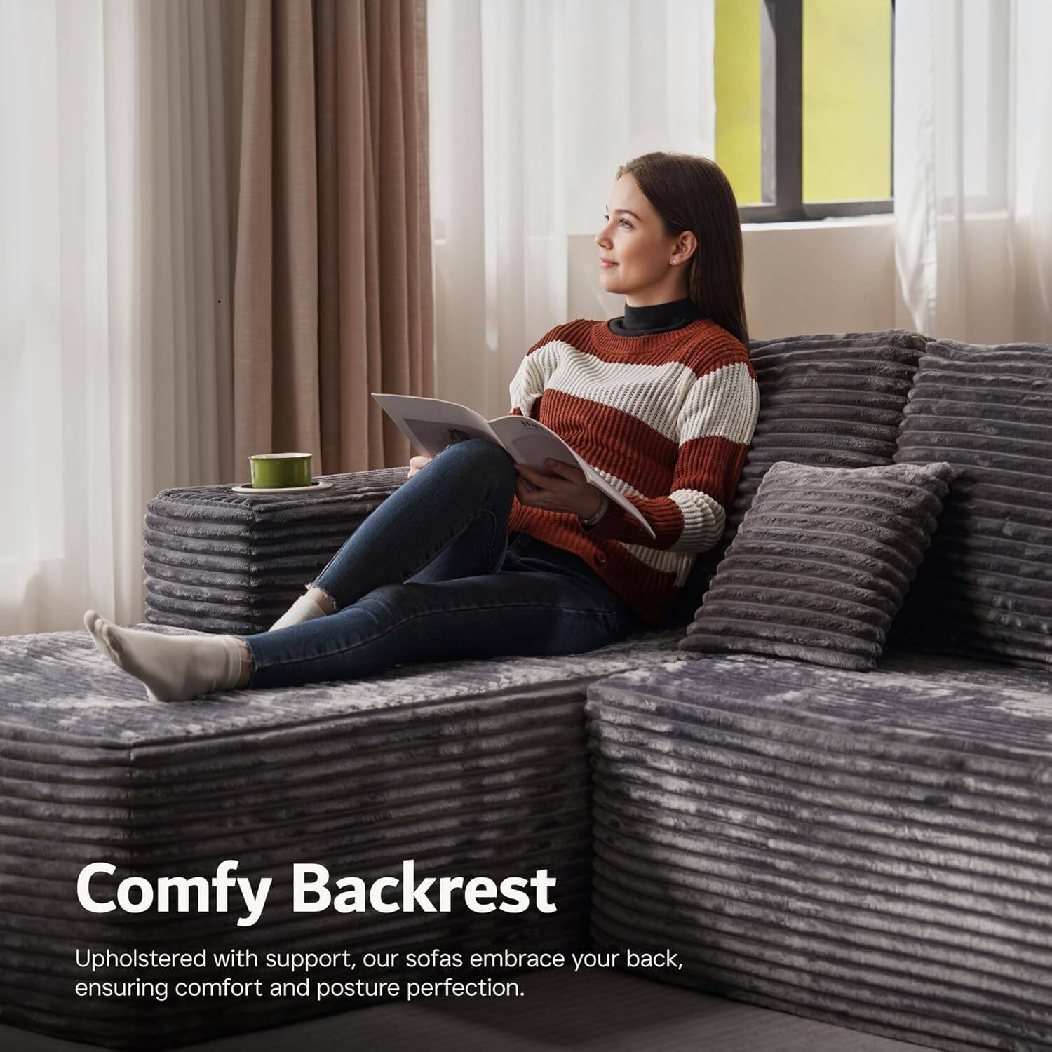 Sectional Cloud Couch for Living Room