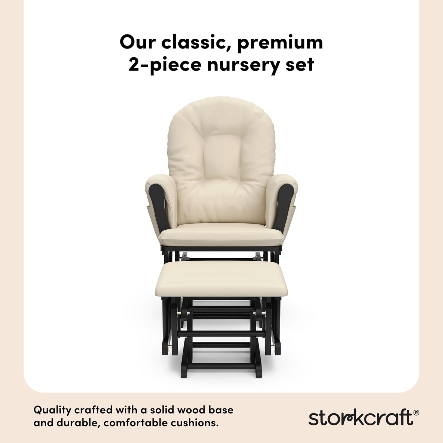Storkcraft Premium Hoop Glider & Ottoman