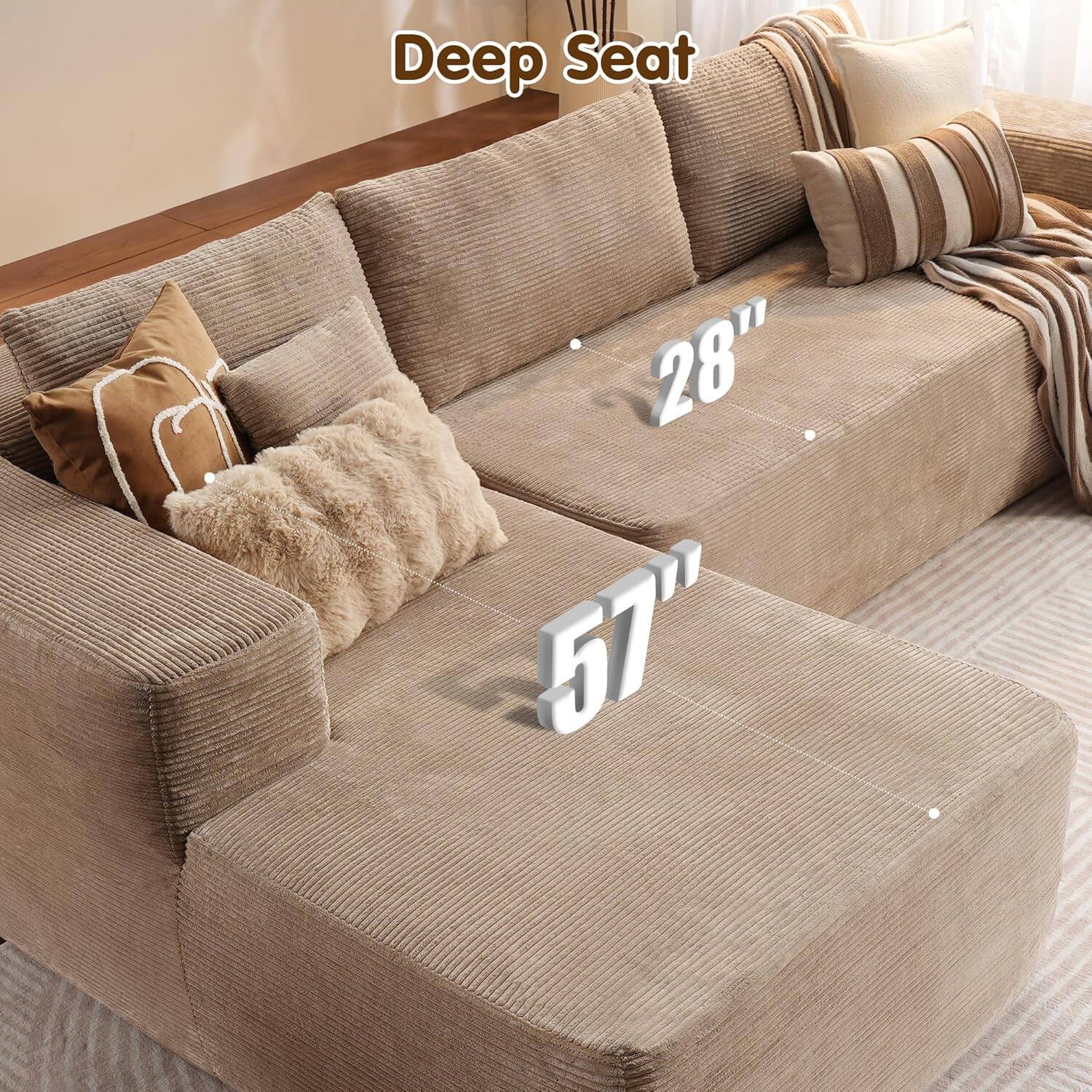 Sectional Cloud Couch for Living Room