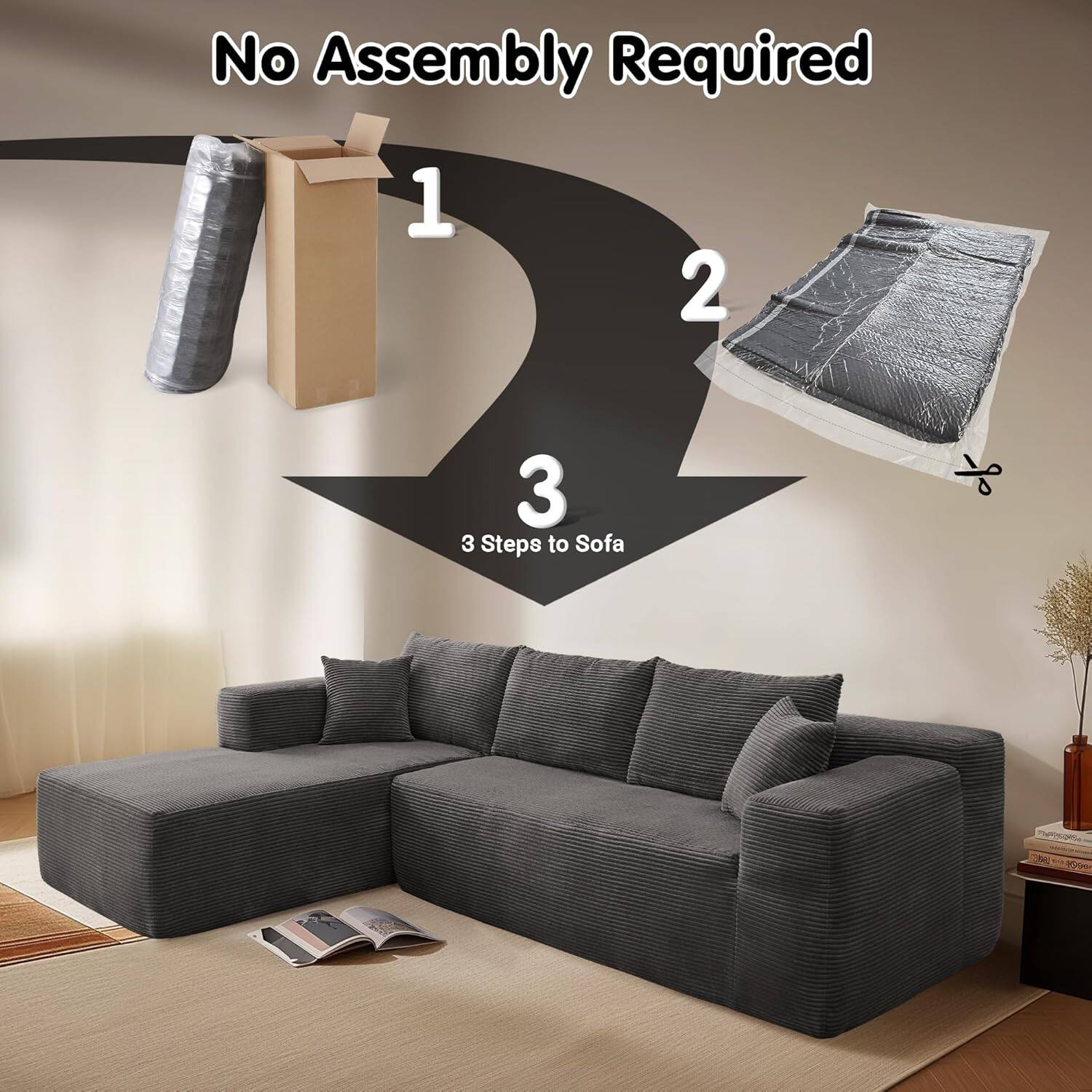 Sectional Cloud Couch for Living Room